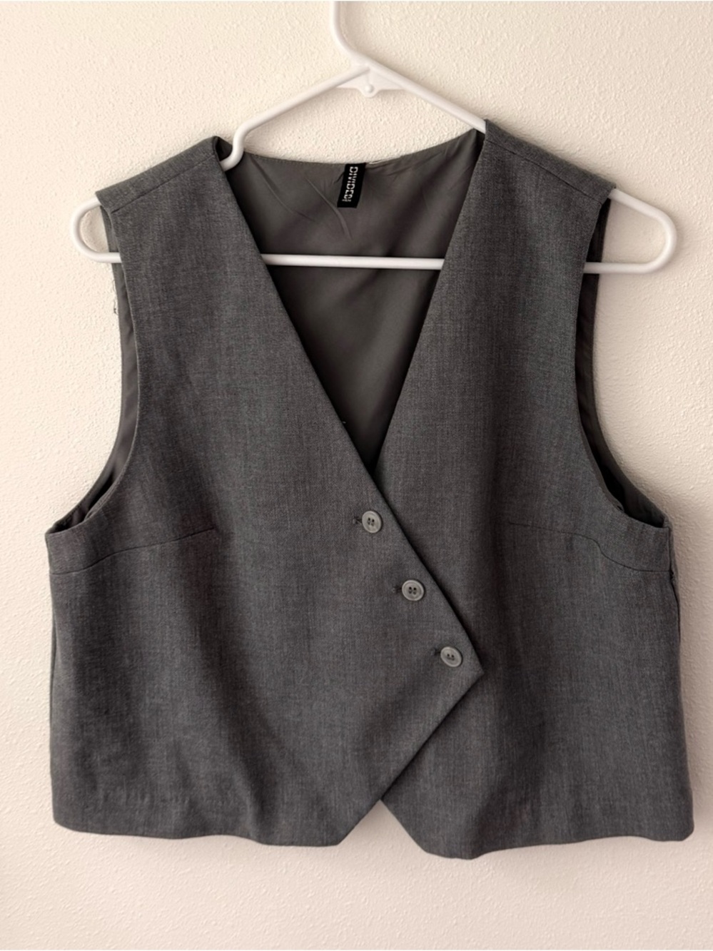 H&M Gray Assymmetrical Vest